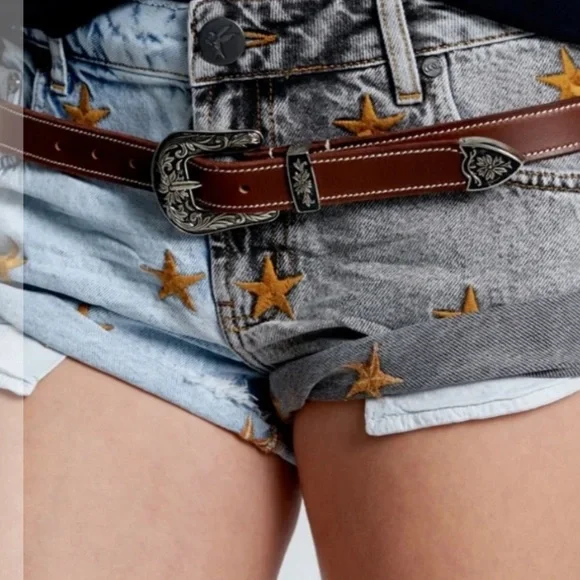 nwt ONE TEASPOON Desert Star ⭐️ Belt Low Waist Leather Belt
